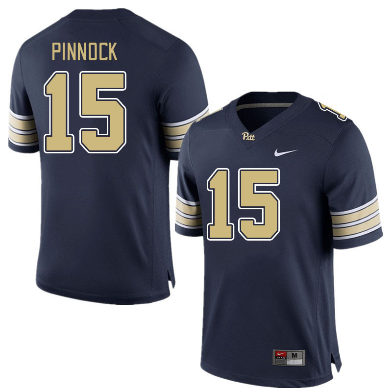Pitt Panthers #15 Jason Pinnock College Football Jerseys Stitched Sale-Navy